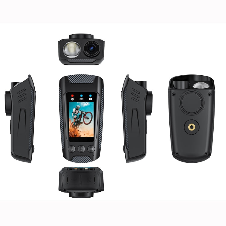 C3 Pro 2 inch IPS Color Screen IPX5 Waterproof Video Recording Lighting Cycling Camera - Black