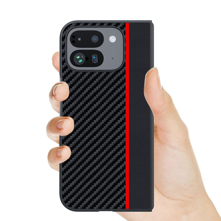 For Google Pixel 9 Pro Fold Ultra-thin Carbon Fiber Texture Printing Phone Case