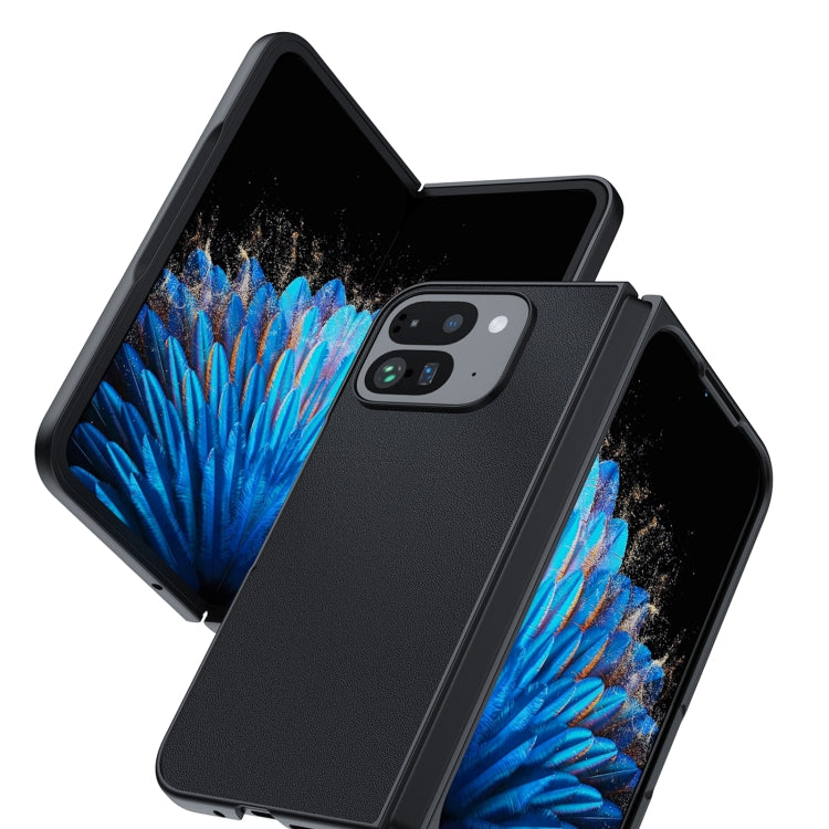 For Google Pixel 9 Pro Fold Ultra-thin Plain Skin Leather Phone Case