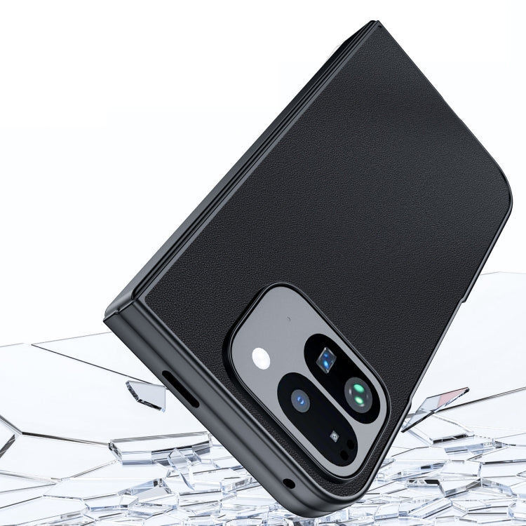 For Google Pixel 9 Pro Fold Ultra-thin Plain Skin Leather Phone Case