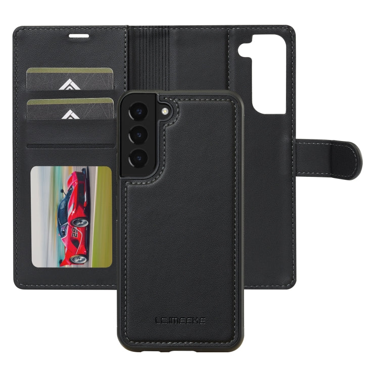 For Samsung Galaxy S22+ 5G LC.IMEEKE L2 Series Detachable Magsafe PU Phone Case with Lanyard