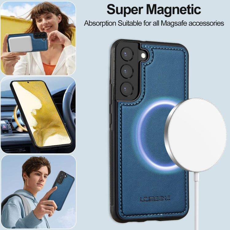 For Samsung Galaxy S22+ 5G LC.IMEEKE L2 Series Detachable Magsafe PU Phone Case with Lanyard