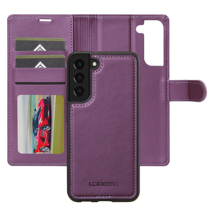 For Samsung Galaxy S22+ 5G LC.IMEEKE L2 Series Detachable Magsafe PU Phone Case with Lanyard
