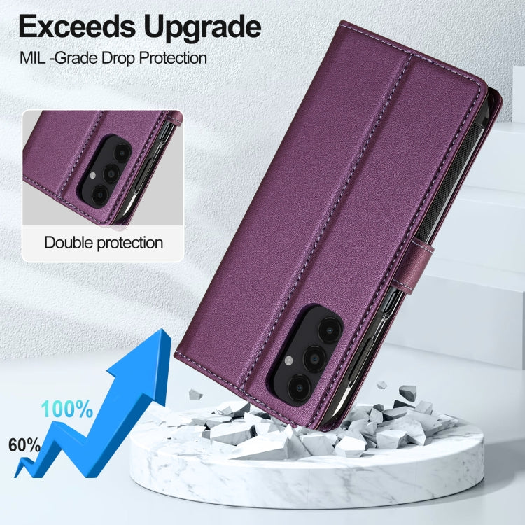 For Samsung Galaxy S22+ 5G LC.IMEEKE L2 Series Detachable Magsafe PU Phone Case with Lanyard