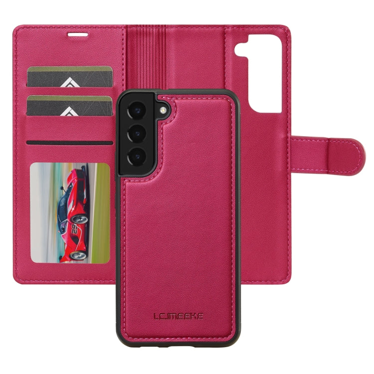 For Samsung Galaxy S22+ 5G LC.IMEEKE L2 Series Detachable Magsafe PU Phone Case with Lanyard