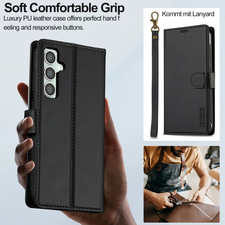 For Samsung Galaxy S24 5G LC.IMEEKE L2 Series Detachable Magsafe PU Phone Case with Lanyard