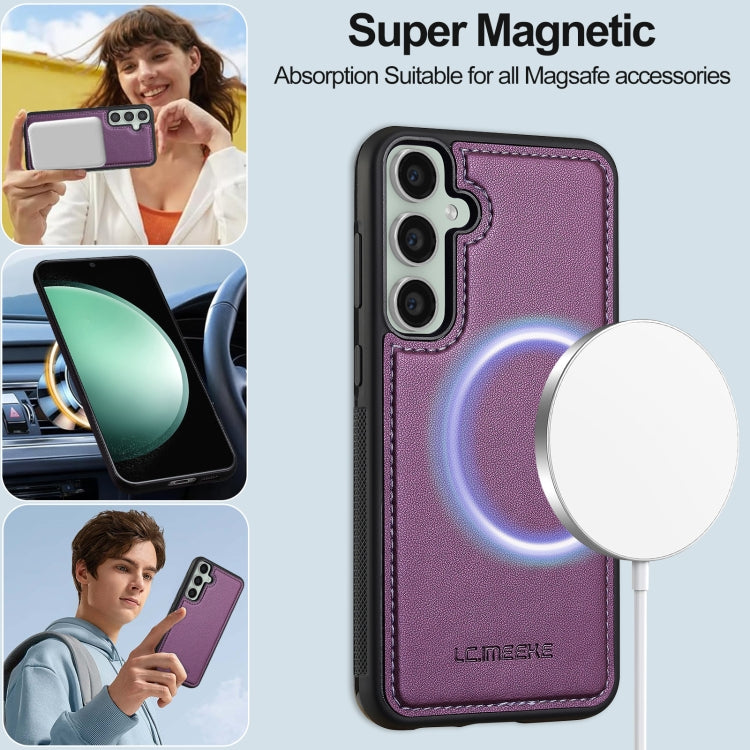 For Samsung Galaxy S24 FE 5G LC.IMEEKE L2 Series Detachable Magsafe PU Phone Case with Lanyard