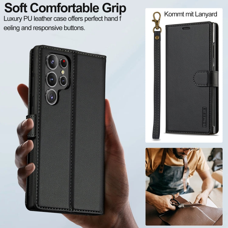 For Samsung Galaxy S24 Ultra 5G LC.IMEEKE L2 Series Detachable Magsafe PU Phone Case with Lanyard