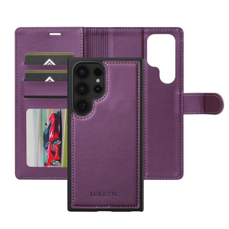 For Samsung Galaxy S24 Ultra 5G LC.IMEEKE L2 Series Detachable Magsafe PU Phone Case with Lanyard