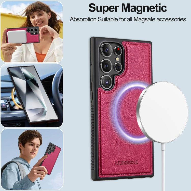 For Samsung Galaxy S24 Ultra 5G LC.IMEEKE L2 Series Detachable Magsafe PU Phone Case with Lanyard