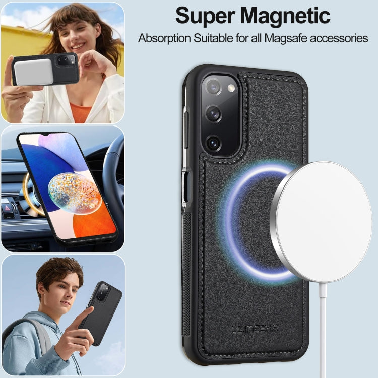 For Samsung Galaxy S20 FE 5G LC.IMEEKE L2 Series Detachable Magsafe PU Phone Case with Lanyard