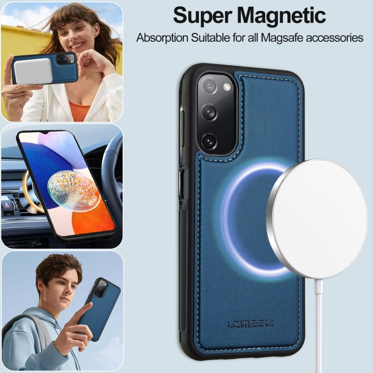 For Samsung Galaxy S20 FE 5G LC.IMEEKE L2 Series Detachable Magsafe PU Phone Case with Lanyard