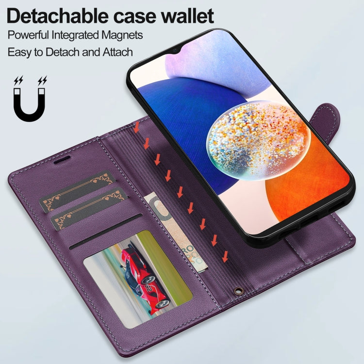 For Samsung Galaxy S20 FE 5G LC.IMEEKE L2 Series Detachable Magsafe PU Phone Case with Lanyard