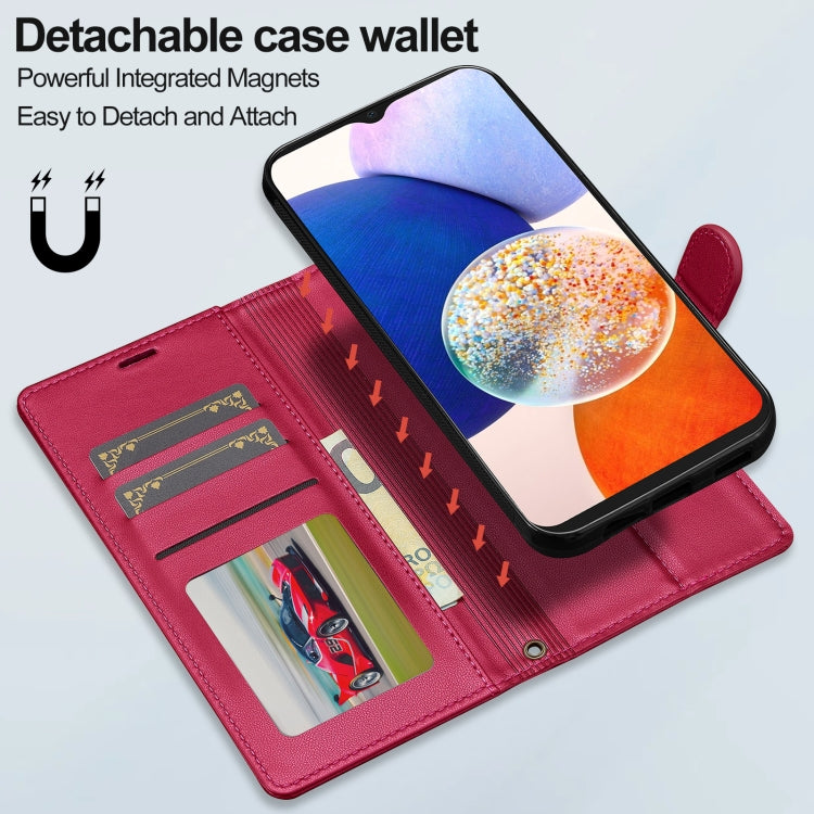 For Samsung Galaxy S20 FE 5G LC.IMEEKE L2 Series Detachable Magsafe PU Phone Case with Lanyard