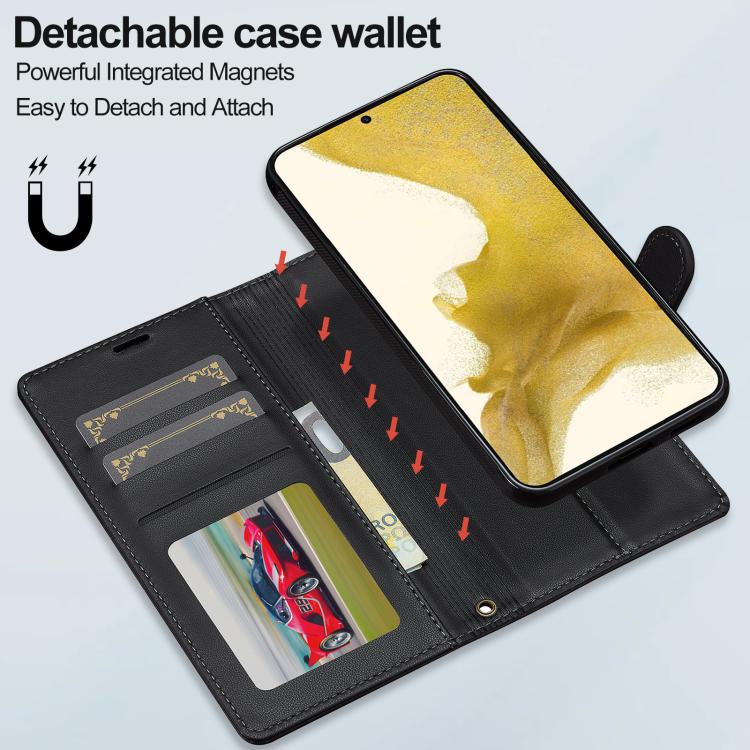 For Samsung Galaxy S25+ 5G LC.IMEEKE L2 Series Detachable Magsafe PU Phone Case with Lanyard