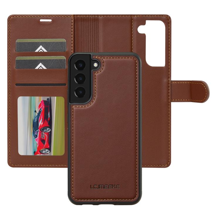 For Samsung Galaxy S25+ 5G LC.IMEEKE L2 Series Detachable Magsafe PU Phone Case with Lanyard
