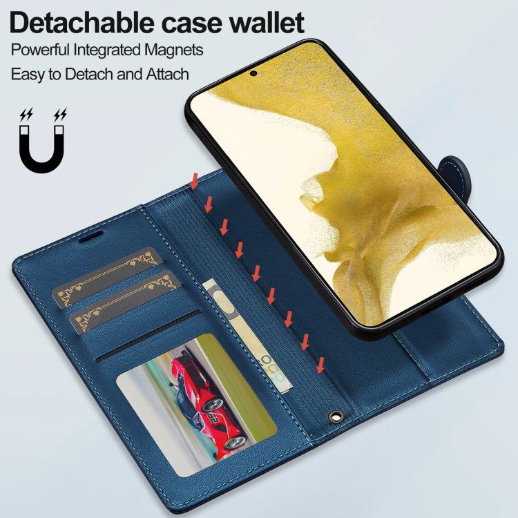 For Samsung Galaxy S25+ 5G LC.IMEEKE L2 Series Detachable Magsafe PU Phone Case with Lanyard