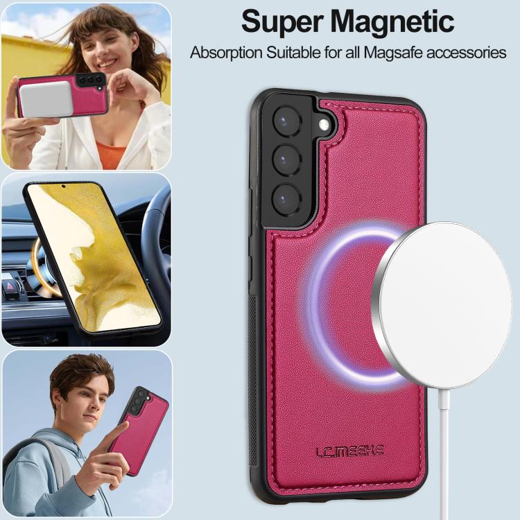 For Samsung Galaxy S25+ 5G LC.IMEEKE L2 Series Detachable Magsafe PU Phone Case with Lanyard