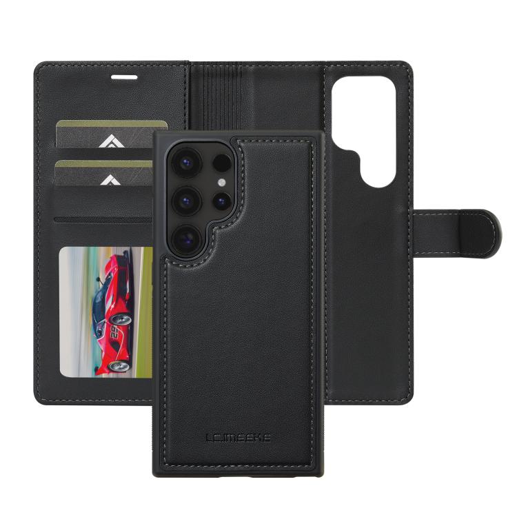 For Samsung Galaxy S25 Ultra 5G LC.IMEEKE L2 Series Detachable Magsafe PU Phone Case with Lanyard