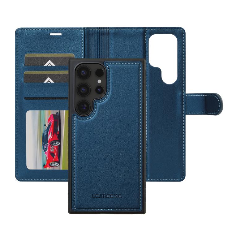 For Samsung Galaxy S25 Ultra 5G LC.IMEEKE L2 Series Detachable Magsafe PU Phone Case with Lanyard