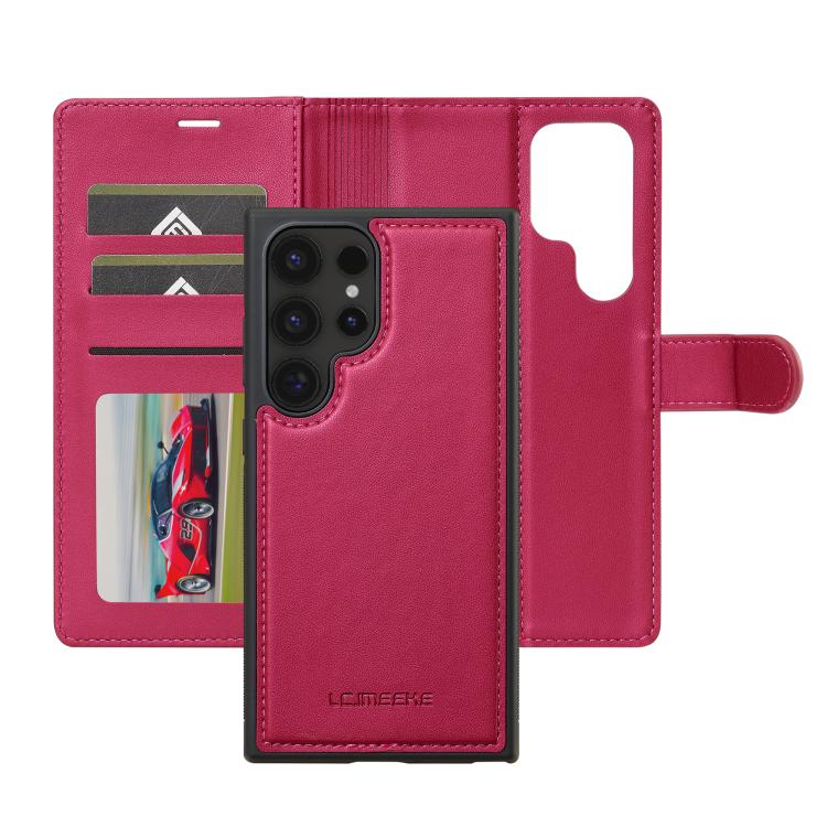 For Samsung Galaxy S25 Ultra 5G LC.IMEEKE L2 Series Detachable Magsafe PU Phone Case with Lanyard