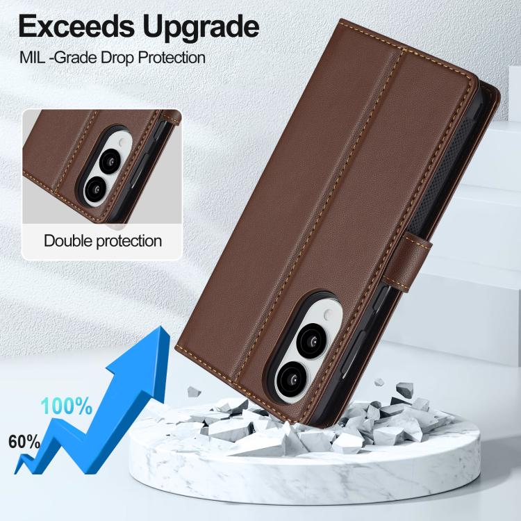 For Samsung Galaxy S25 Edge 5G LC.IMEEKE L2 Series Detachable Magsafe PU Phone Case with Lanyard