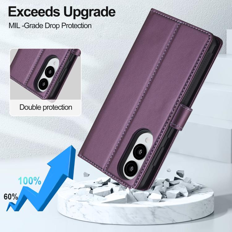 For Samsung Galaxy S25 Edge 5G LC.IMEEKE L2 Series Detachable Magsafe PU Phone Case with Lanyard