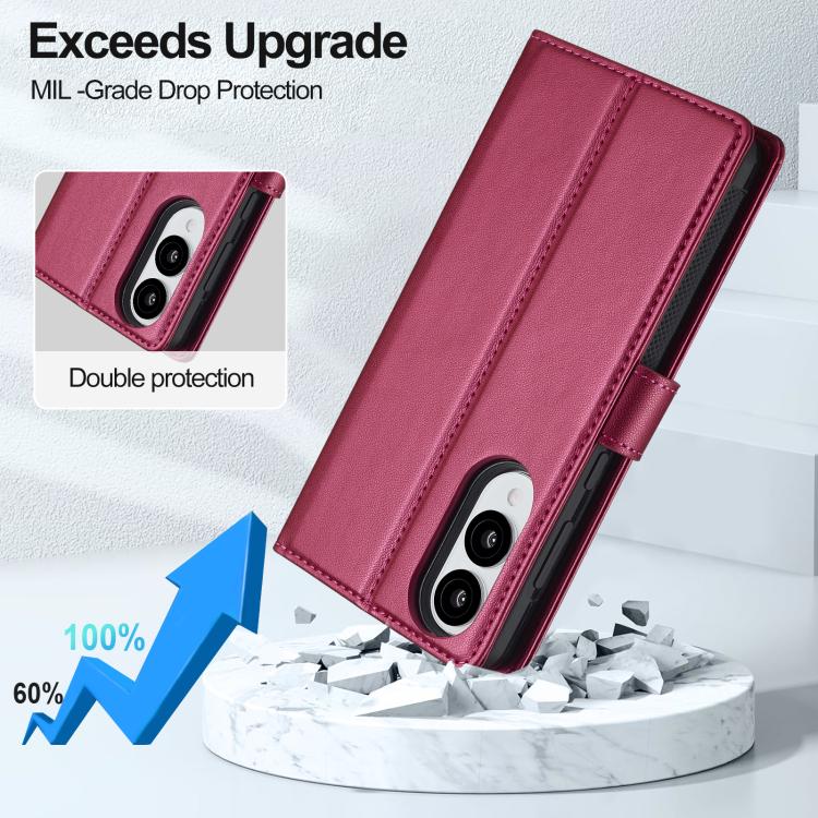 For Samsung Galaxy S25 Edge 5G LC.IMEEKE L2 Series Detachable Magsafe PU Phone Case with Lanyard