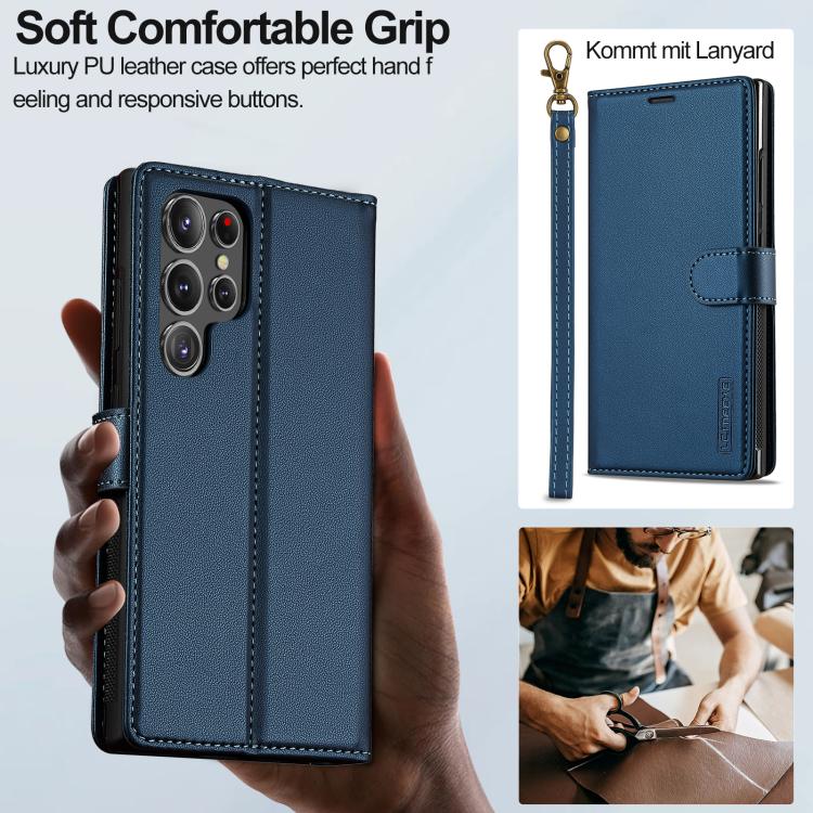 For Samsung Galaxy S26 Ultra 5G LC.IMEEKE L2 Series Detachable Magsafe PU Phone Case with Lanyard