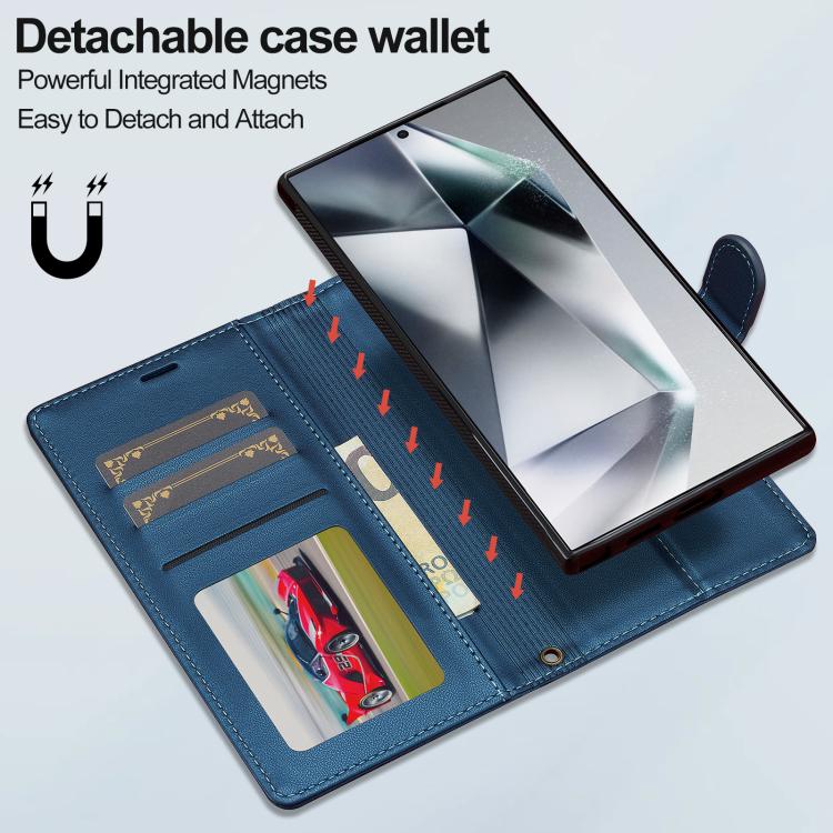 For Samsung Galaxy S26 Ultra 5G LC.IMEEKE L2 Series Detachable Magsafe PU Phone Case with Lanyard