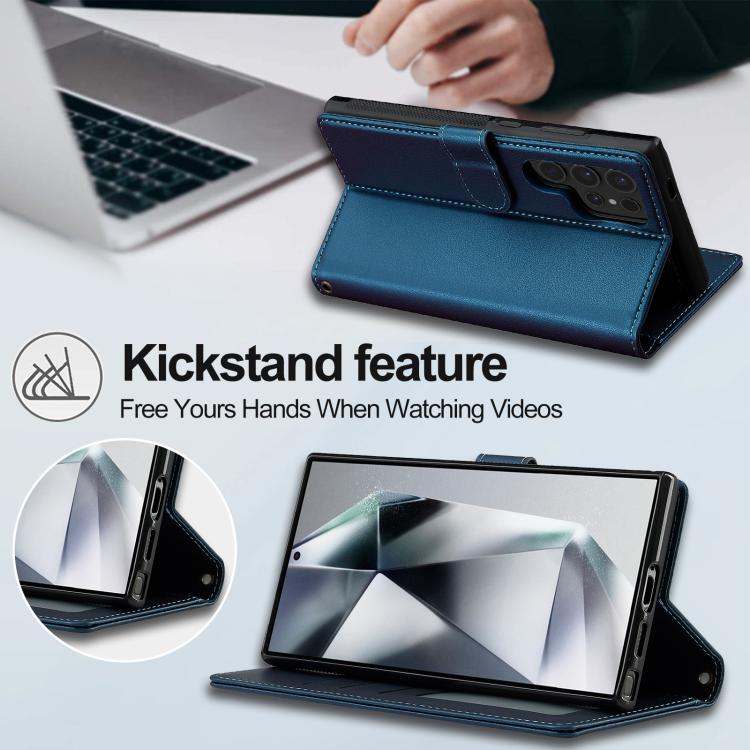 For Samsung Galaxy S26 Ultra 5G LC.IMEEKE L2 Series Detachable Magsafe PU Phone Case with Lanyard