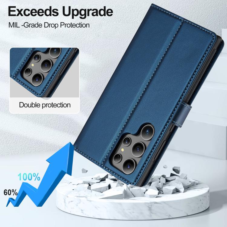 For Samsung Galaxy S26 Ultra 5G LC.IMEEKE L2 Series Detachable Magsafe PU Phone Case with Lanyard