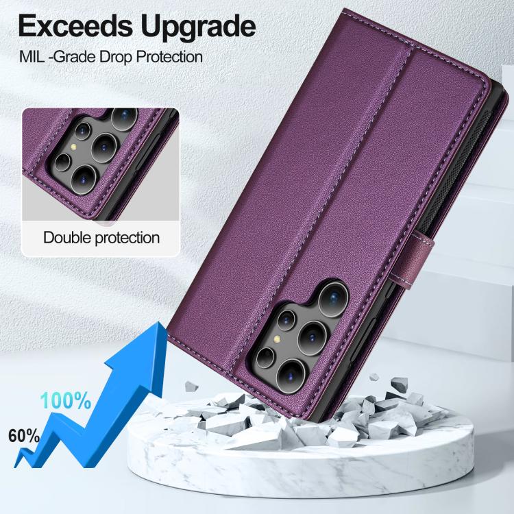 For Samsung Galaxy S26 Ultra 5G LC.IMEEKE L2 Series Detachable Magsafe PU Phone Case with Lanyard