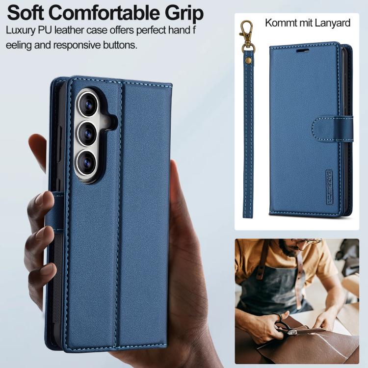 For Samsung Galaxy S26+ 5G LC.IMEEKE L2 Series Detachable Magsafe PU Phone Case with Lanyard
