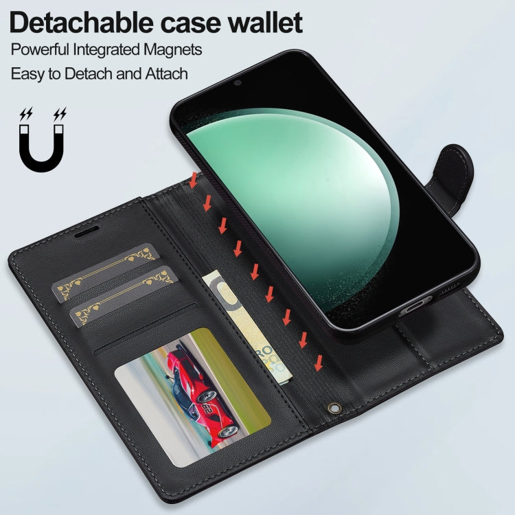 For Samsung Galaxy A35 5G LC.IMEEKE L2 Series Detachable Magsafe PU Phone Case with Lanyard