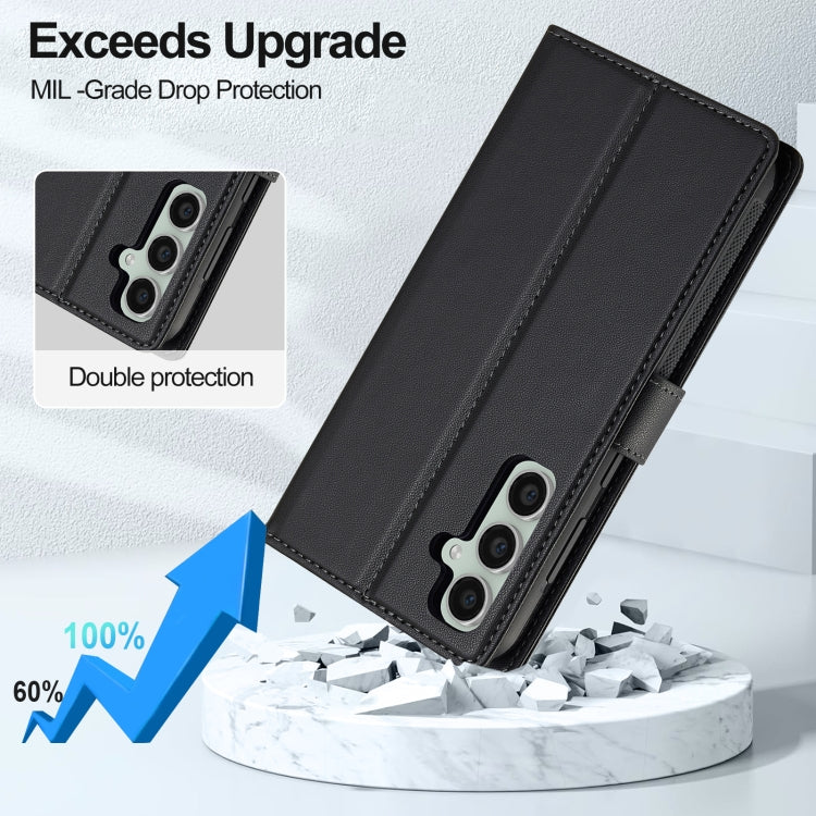 For Samsung Galaxy A35 5G LC.IMEEKE L2 Series Detachable Magsafe PU Phone Case with Lanyard