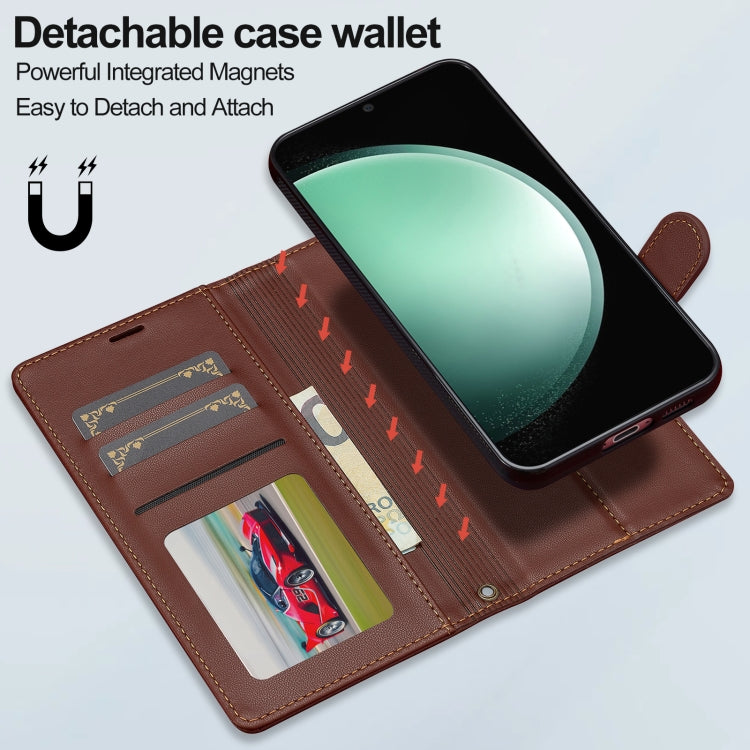 For Samsung Galaxy A35 5G LC.IMEEKE L2 Series Detachable Magsafe PU Phone Case with Lanyard
