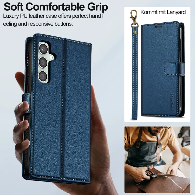 For Samsung Galaxy A35 5G LC.IMEEKE L2 Series Detachable Magsafe PU Phone Case with Lanyard