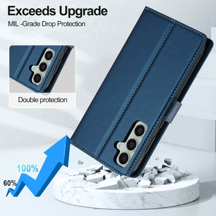 For Samsung Galaxy A35 5G LC.IMEEKE L2 Series Detachable Magsafe PU Phone Case with Lanyard