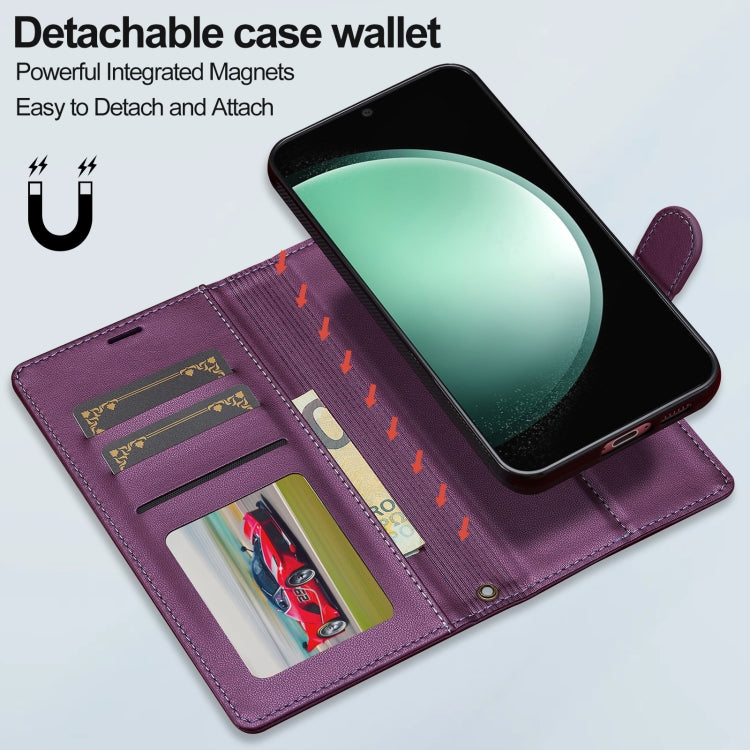 For Samsung Galaxy A35 5G LC.IMEEKE L2 Series Detachable Magsafe PU Phone Case with Lanyard