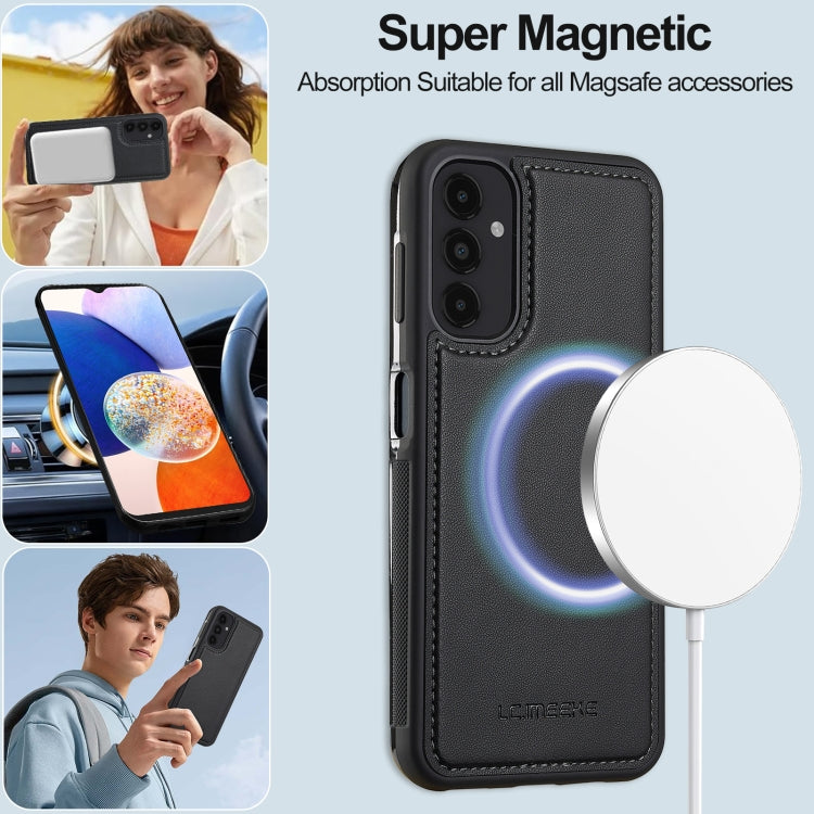 For Samsung Galaxy A14 4G / A14 5G LC.IMEEKE L2 Series Detachable Magsafe PU Phone Case with Lanyard