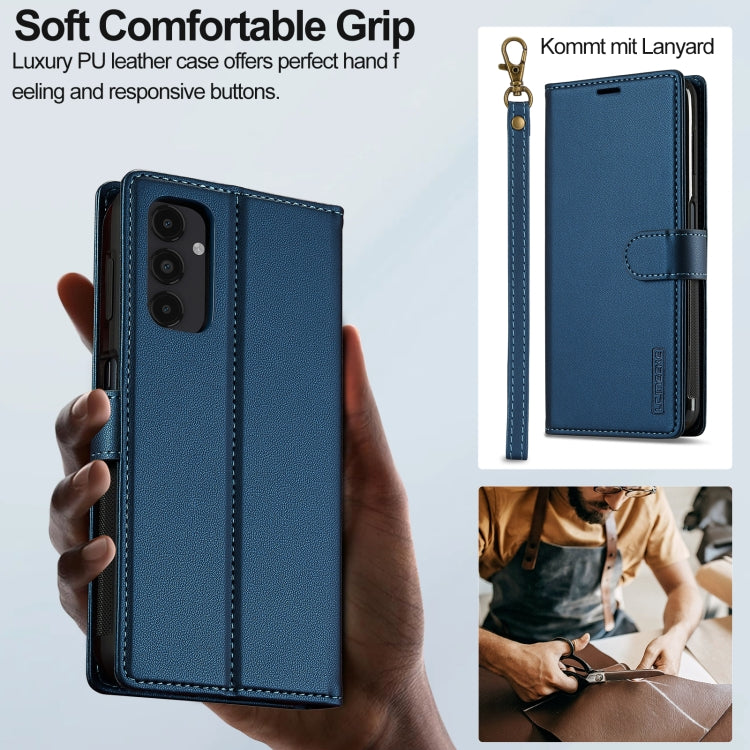 For Samsung Galaxy A14 4G / A14 5G LC.IMEEKE L2 Series Detachable Magsafe PU Phone Case with Lanyard
