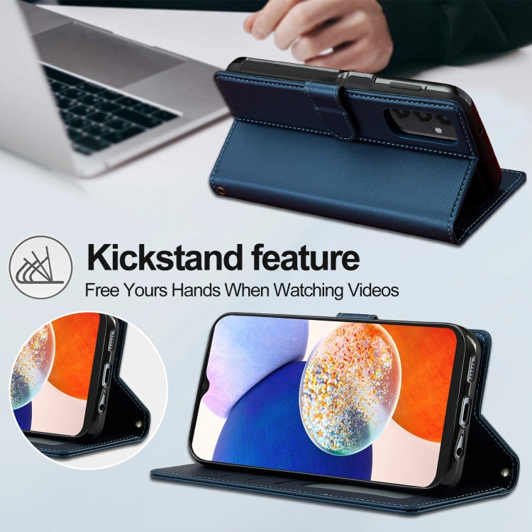 For Samsung Galaxy A14 4G / A14 5G LC.IMEEKE L2 Series Detachable Magsafe PU Phone Case with Lanyard