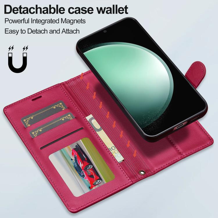 For Samsung Galaxy A56 5G LC.IMEEKE L2 Series Detachable Magsafe PU Phone Case with Lanyard