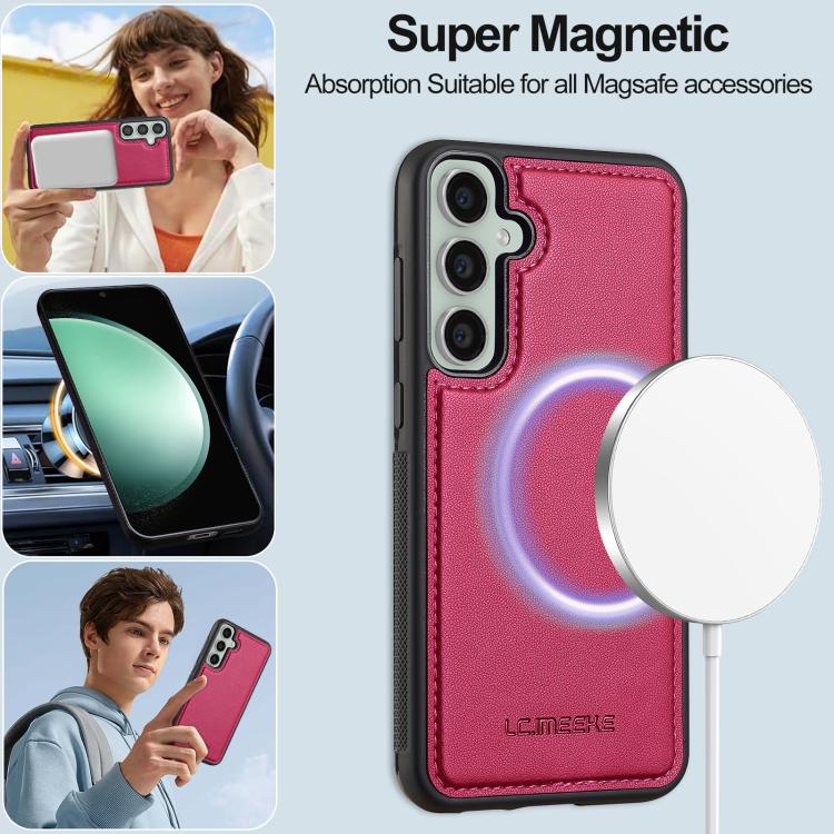 For Samsung Galaxy A56 5G LC.IMEEKE L2 Series Detachable Magsafe PU Phone Case with Lanyard