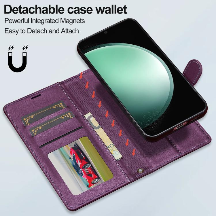 For Samsung Galaxy A36 5G LC.IMEEKE L2 Series Detachable Magsafe PU Phone Case with Lanyard