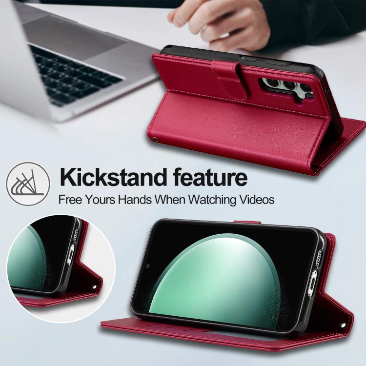 For Samsung Galaxy A36 5G LC.IMEEKE L2 Series Detachable Magsafe PU Phone Case with Lanyard