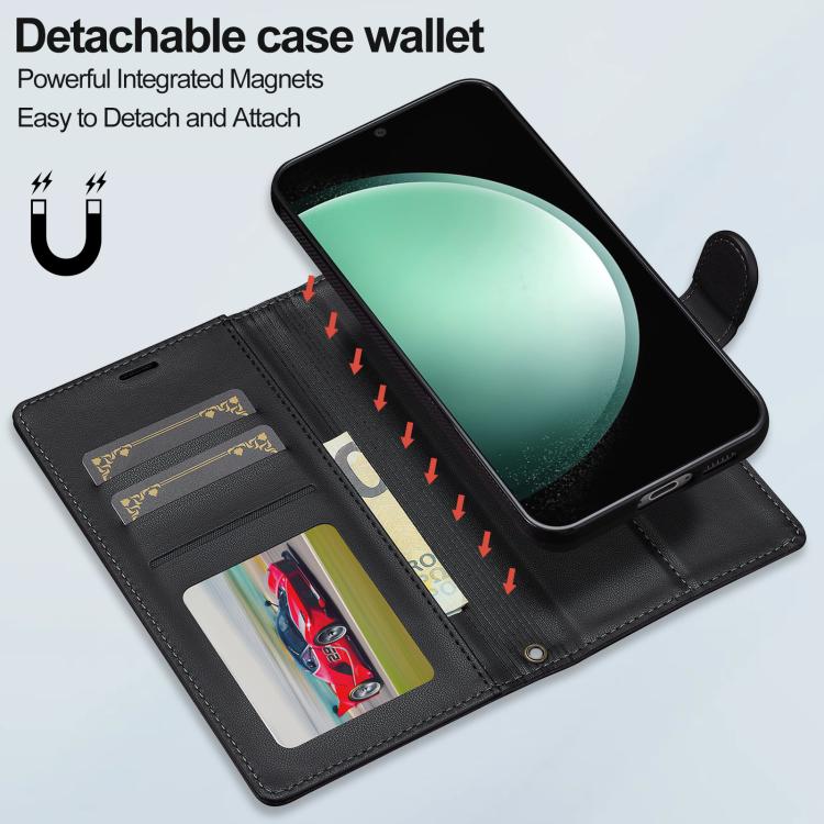 For Samsung Galaxy A54 5G LC.IMEEKE L2 Series Detachable Magsafe PU Phone Case with Lanyard