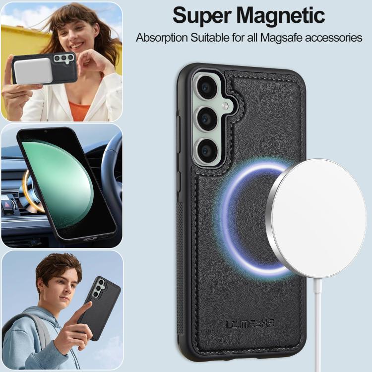 For Samsung Galaxy A54 5G LC.IMEEKE L2 Series Detachable Magsafe PU Phone Case with Lanyard