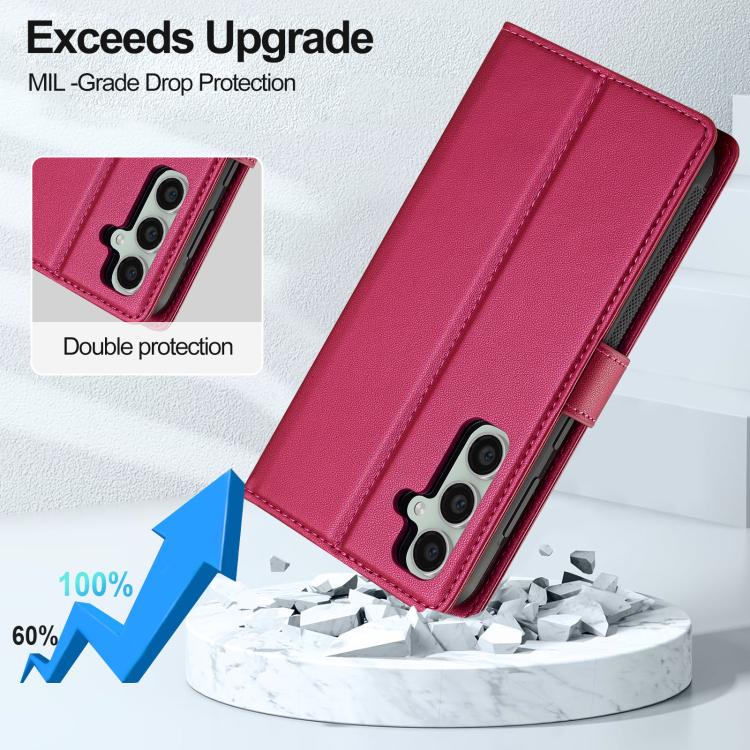 For Samsung Galaxy A54 5G LC.IMEEKE L2 Series Detachable Magsafe PU Phone Case with Lanyard